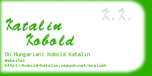 katalin kobold business card